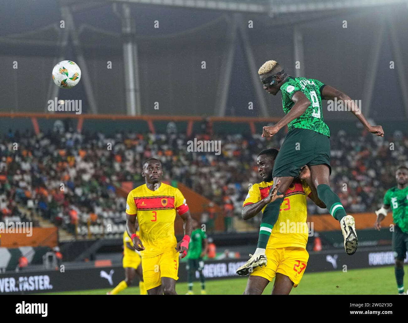 February 02 2024 Victor James Osimhen (Nigeria) heads during a African