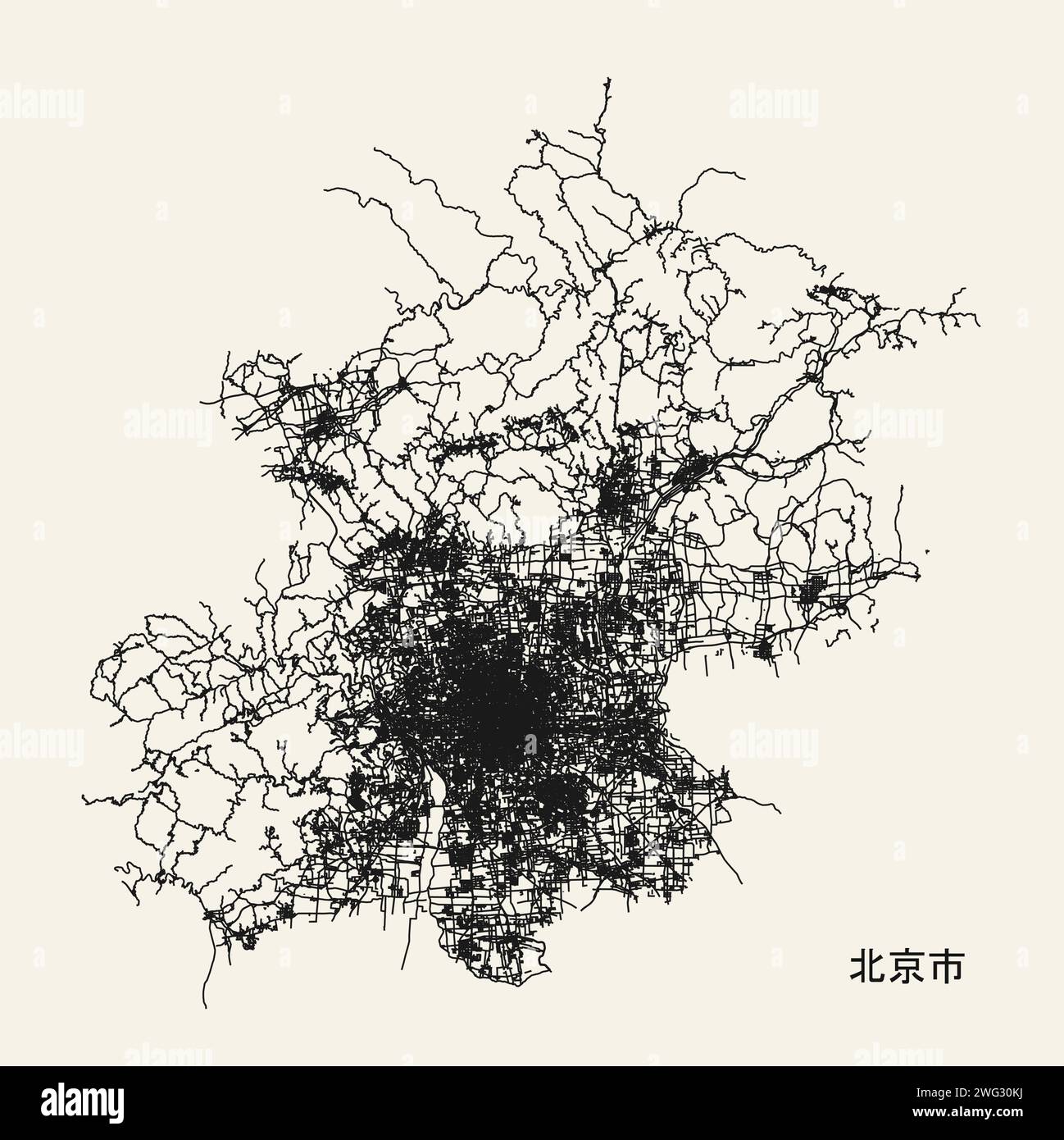 city-road-map-of-beijing-china-stock-vector-image-art-alamy