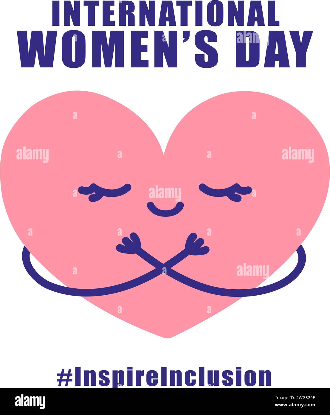 International womens day concept poster. Inspire Inclusion woman