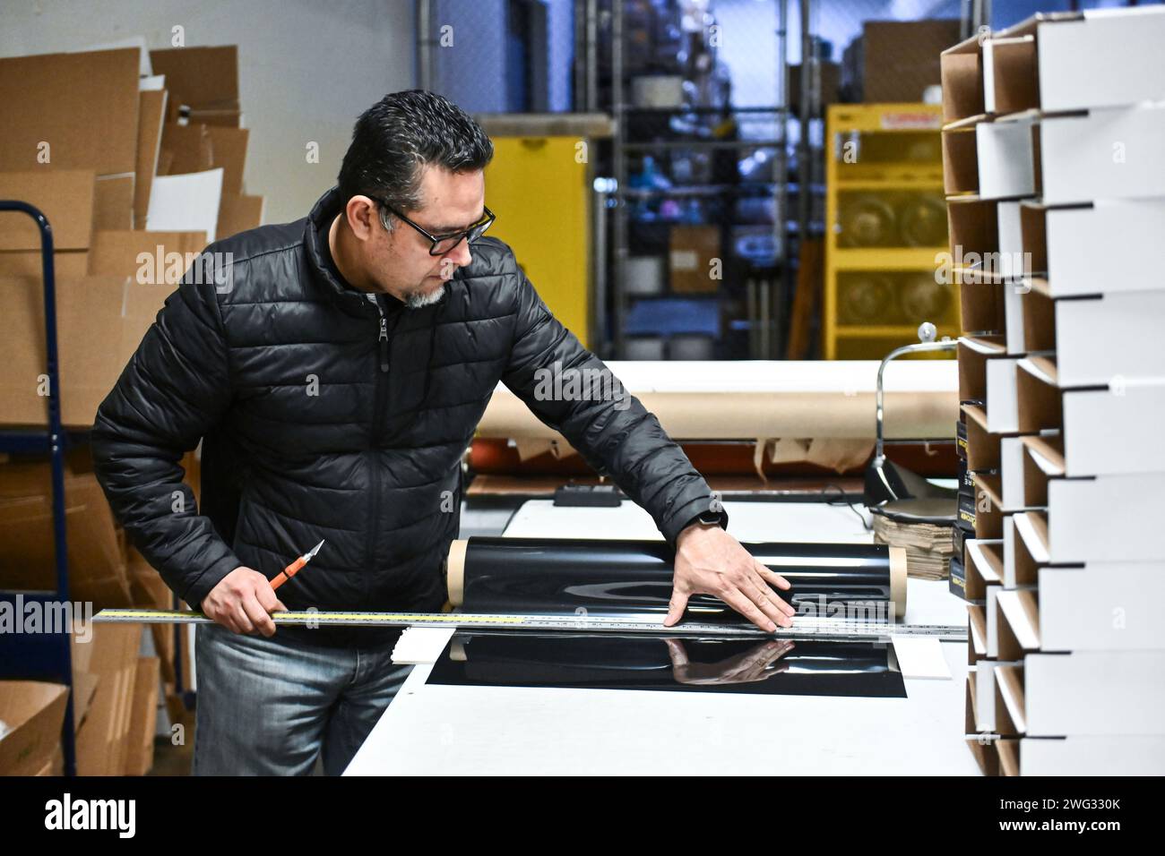 Alex Sanchez, head of engineering at Explore Scientific, prepares a