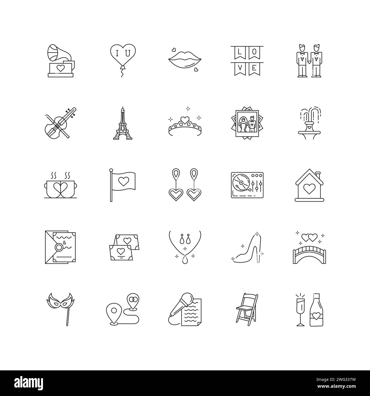 wedding-cake-vector-icon-series-stock-vector-image-art-alamy