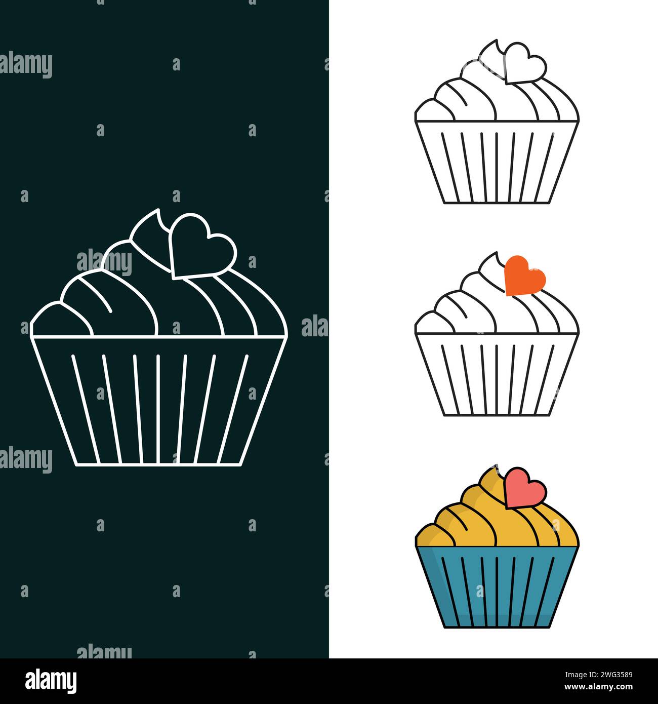 "Cupcake Vector Icon Design" Stock Vector