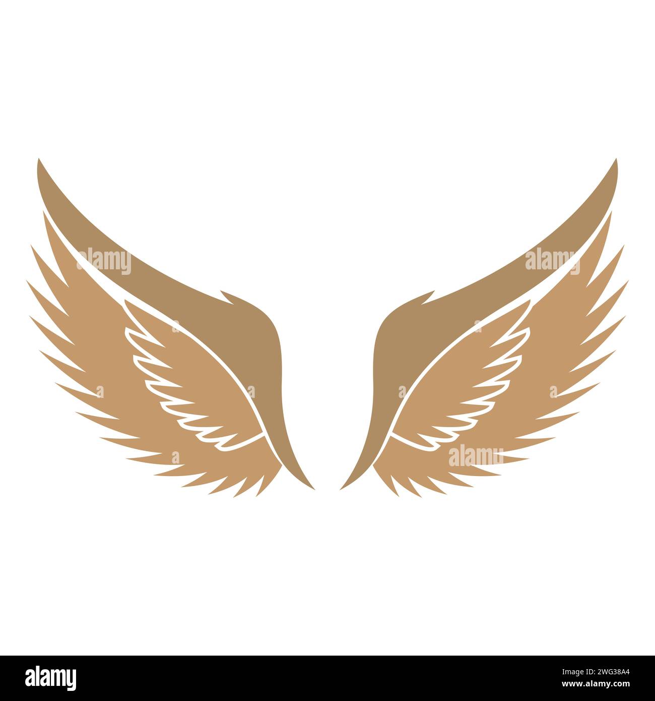 Eagle wings vector logo illustration Stock Vector Image & Art - Alamy