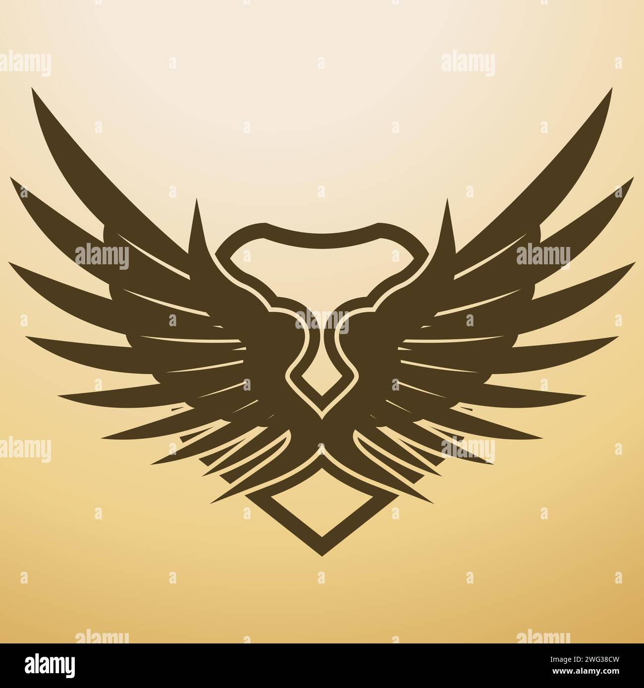 Eagle wings vector logo illustration Stock Vector Image & Art - Alamy