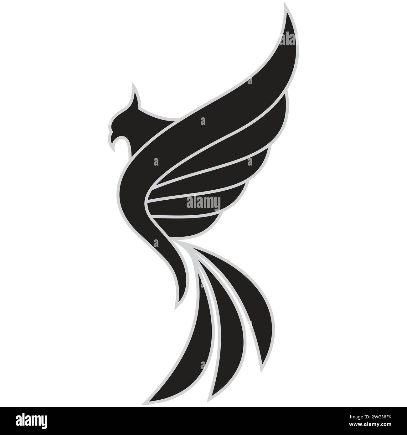 Eagle wings vector logo illustration Stock Vector Image & Art - Alamy