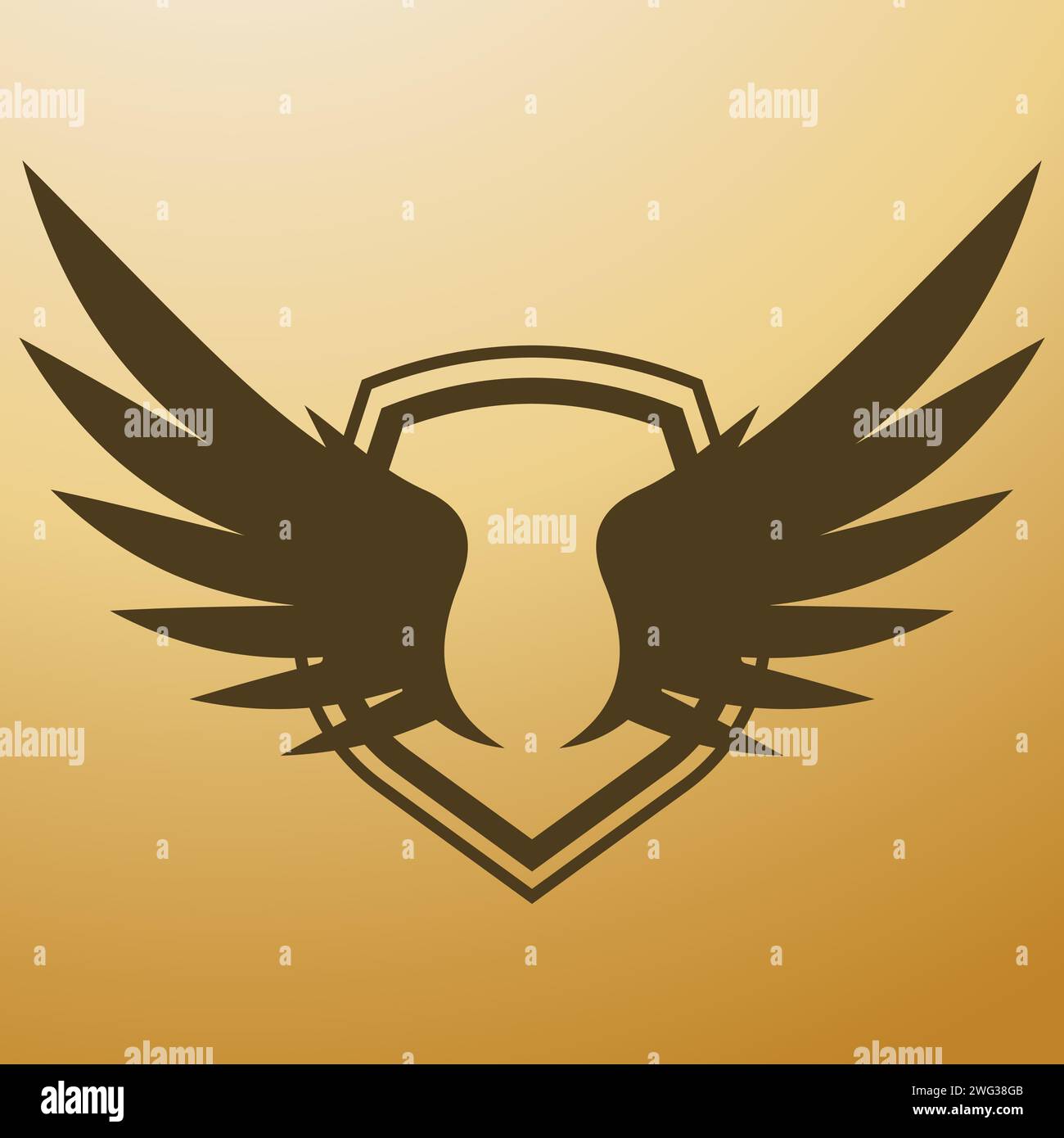 Eagle wings vector logo illustration Stock Vector Image & Art - Alamy