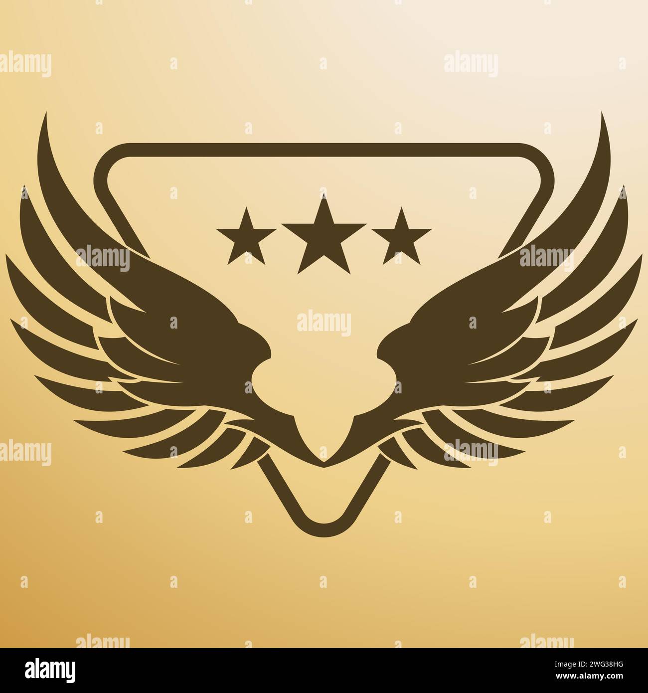 Eagle wings vector logo illustration Stock Vector Image & Art - Alamy