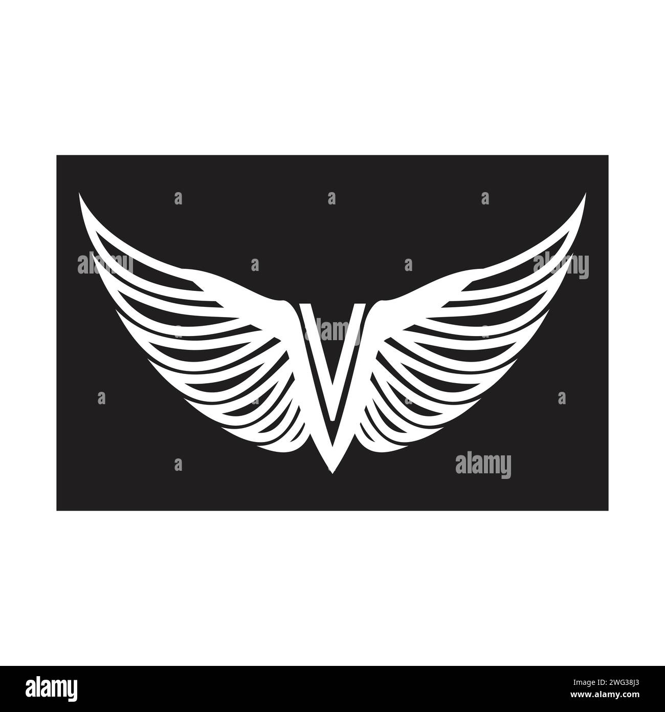 Eagle wings vector logo illustration Stock Vector Image & Art - Alamy