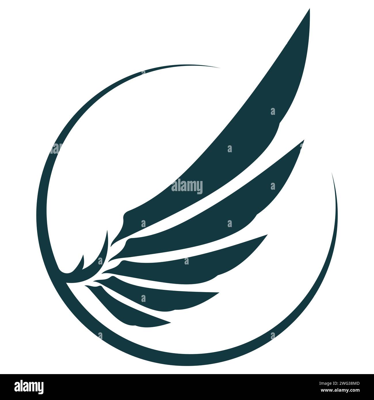 Eagle wings vector logo illustration Stock Vector Image & Art - Alamy