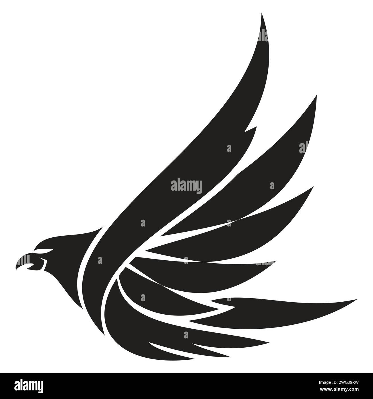 Eagle wings vector logo illustration Stock Vector Image & Art - Alamy