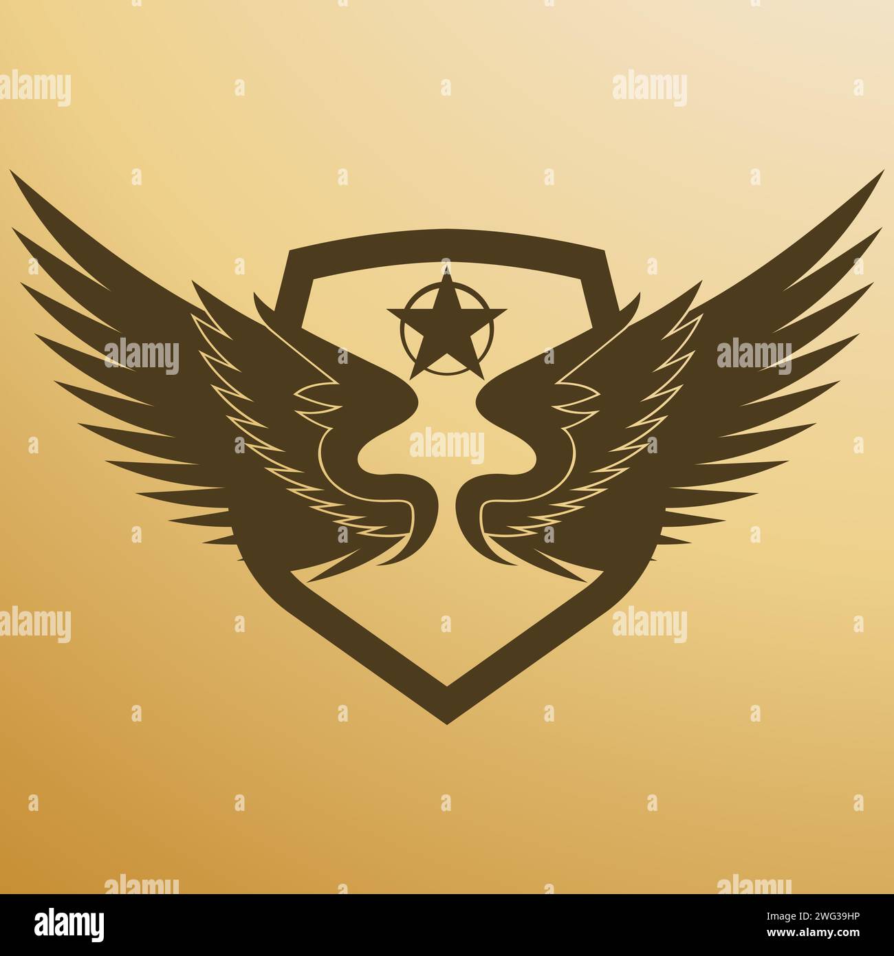 Eagle wings vector logo illustration Stock Vector Image & Art - Alamy