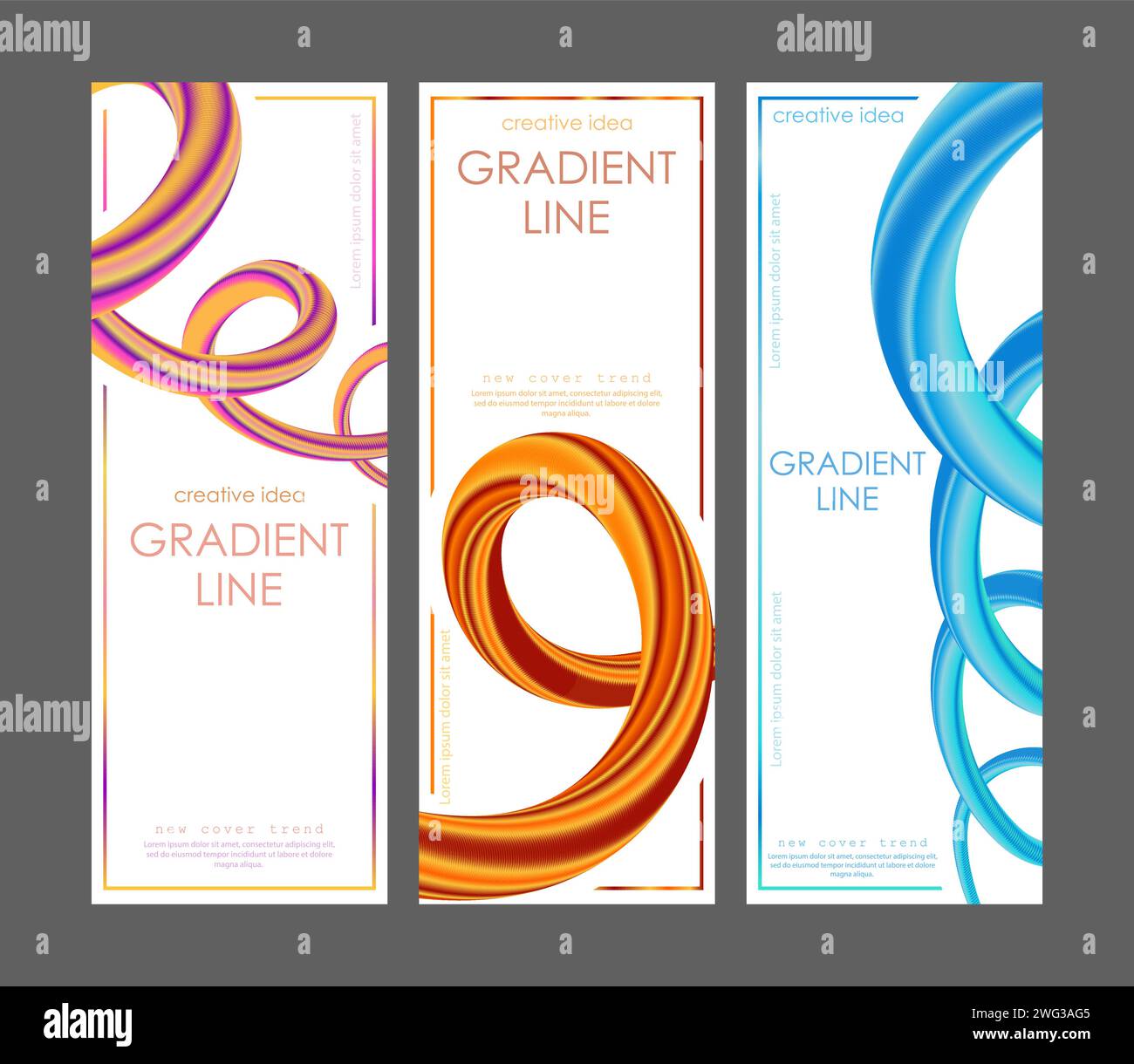 Gradient line. A template for a poster, cover banner, or interior ...