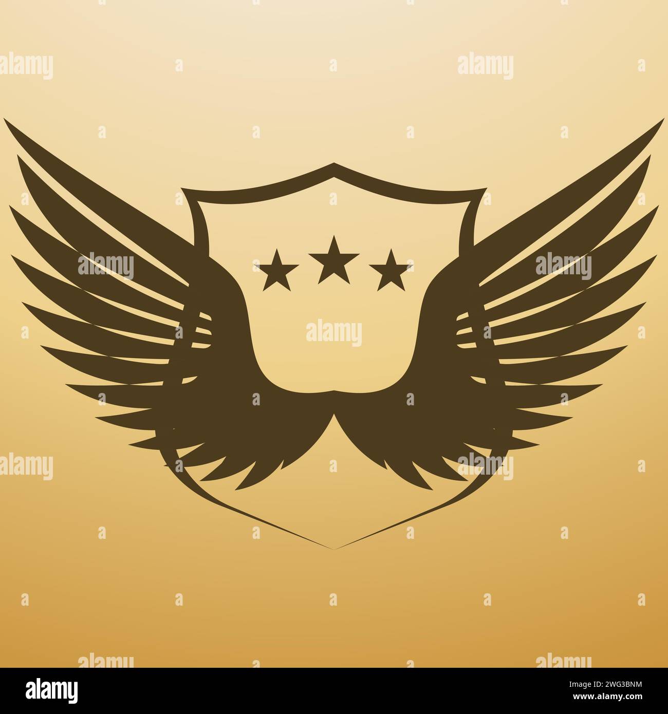 Eagle wings vector logo illustration Stock Vector Image & Art - Alamy