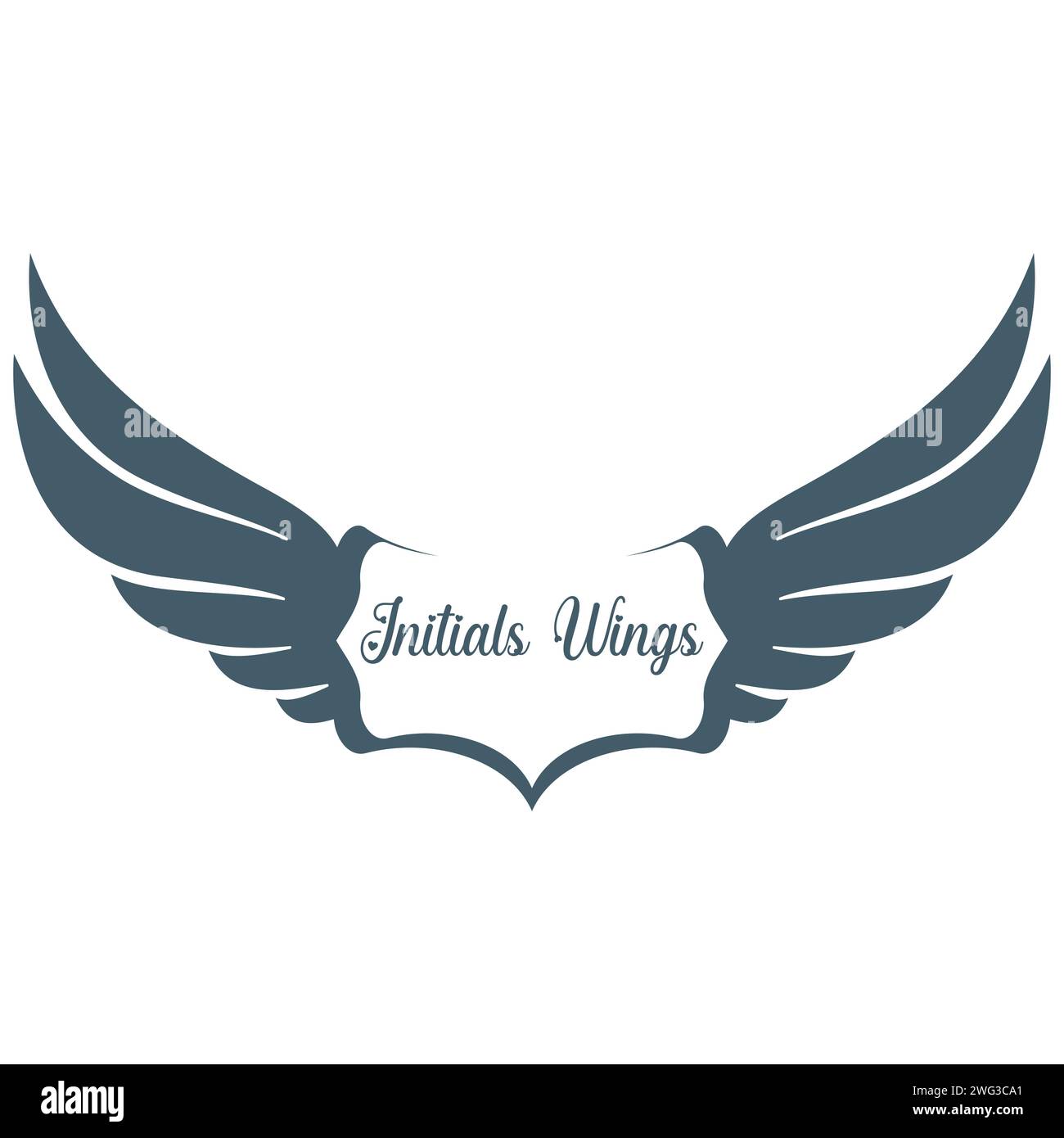 Initial wings vector logo illustration Stock Vector Image & Art - Alamy