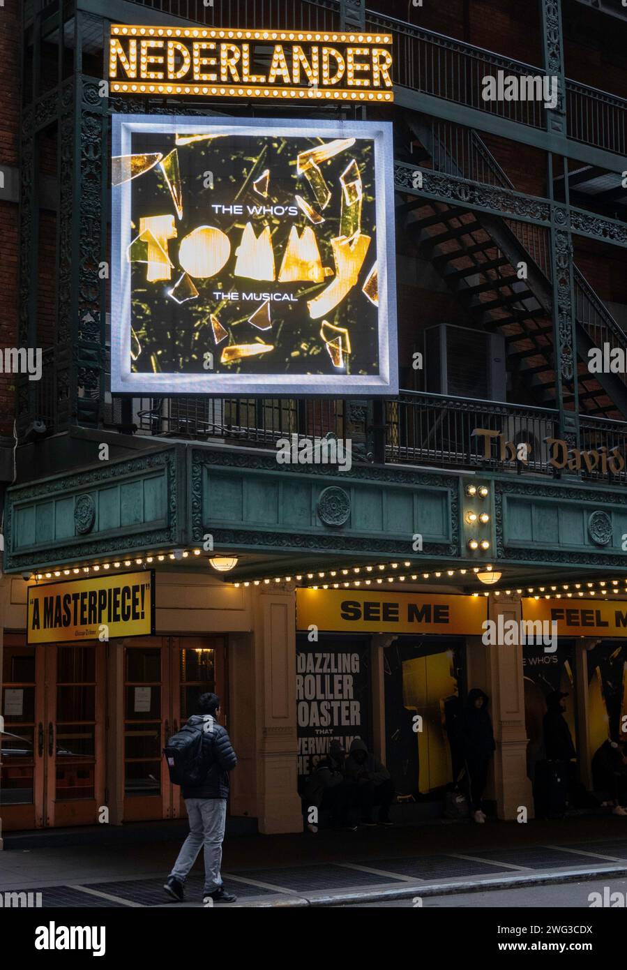 David T. Nederlander Theatre with the "The Who's Tommy" Marquee, NYC
