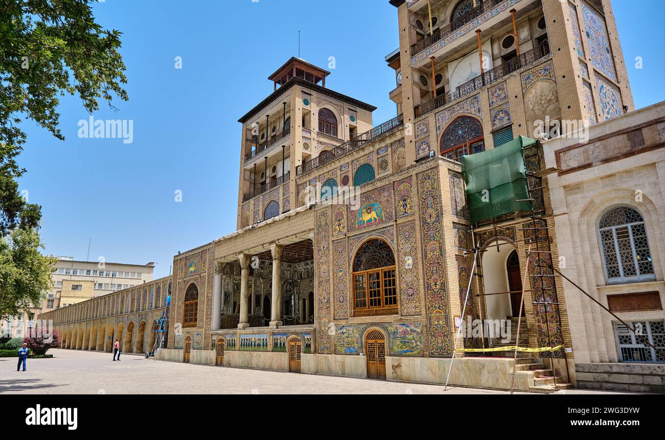 Tehran (Teheran), Iran, 06.24.2023: Architecture details of Golestan Palace, iran. Stock Photo