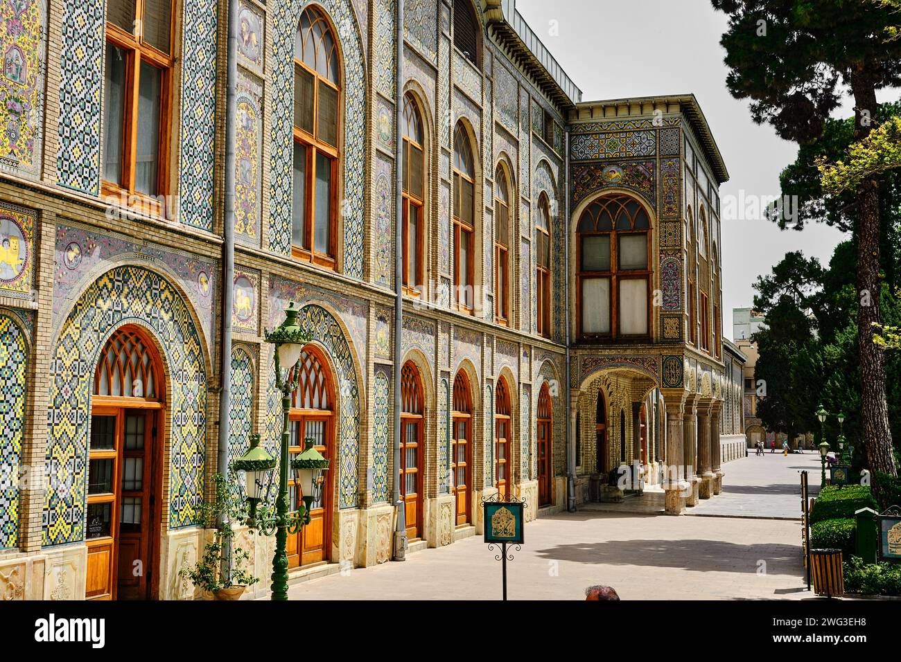 Tehran (Teheran), Iran, 06.24.2023: Architecture details of Golestan Palace, iran. Stock Photo