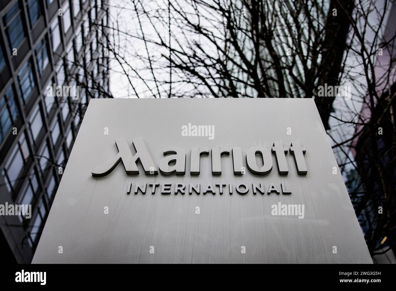 Bethesda, United States. 02nd Feb, 2024. The headquarters of Marriott International Incorporated is seen on February 2, 2024, in Bethesda MD. The company will be releasing their recent quarterly earnings report on February 13th. (Photo by Samuel Corum/Sipa USA) Credit: Sipa USA/Alamy Live News Stock Photo