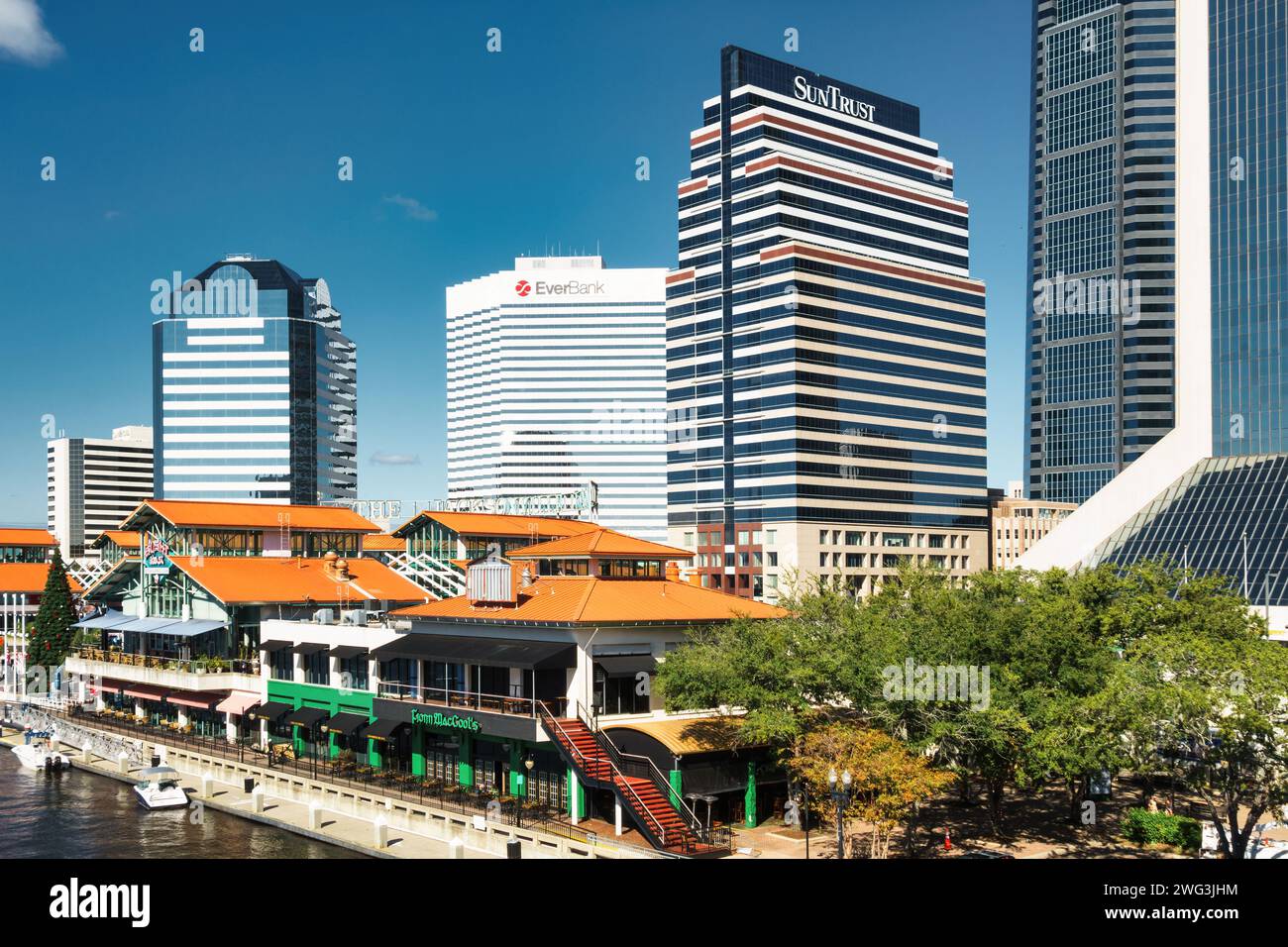 Jacksonville landing in downtown jacksonville florida usa stock photo