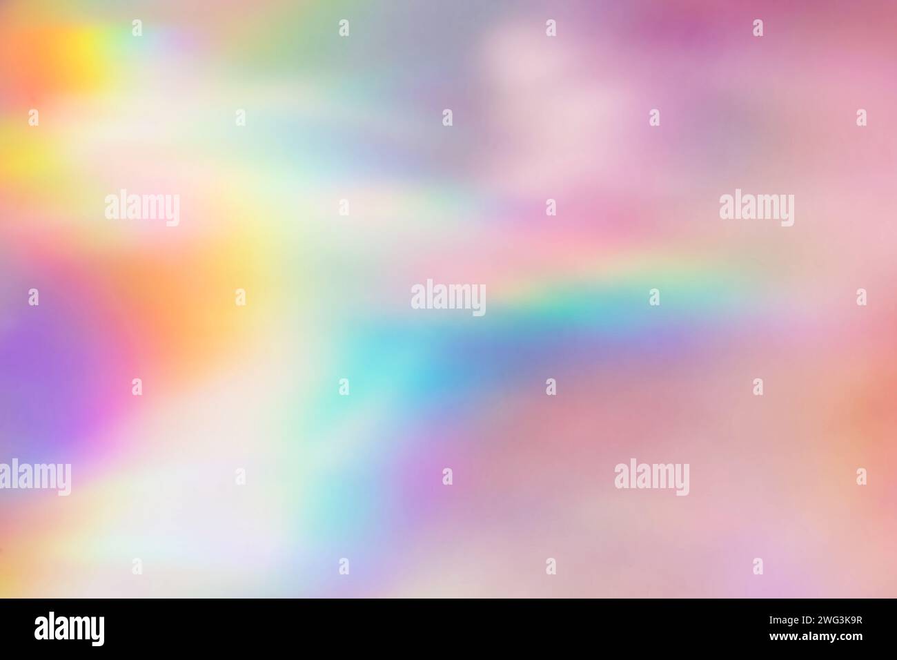 Abstract blurred rainbow background, colorful light refraction backdrop Stock Photo