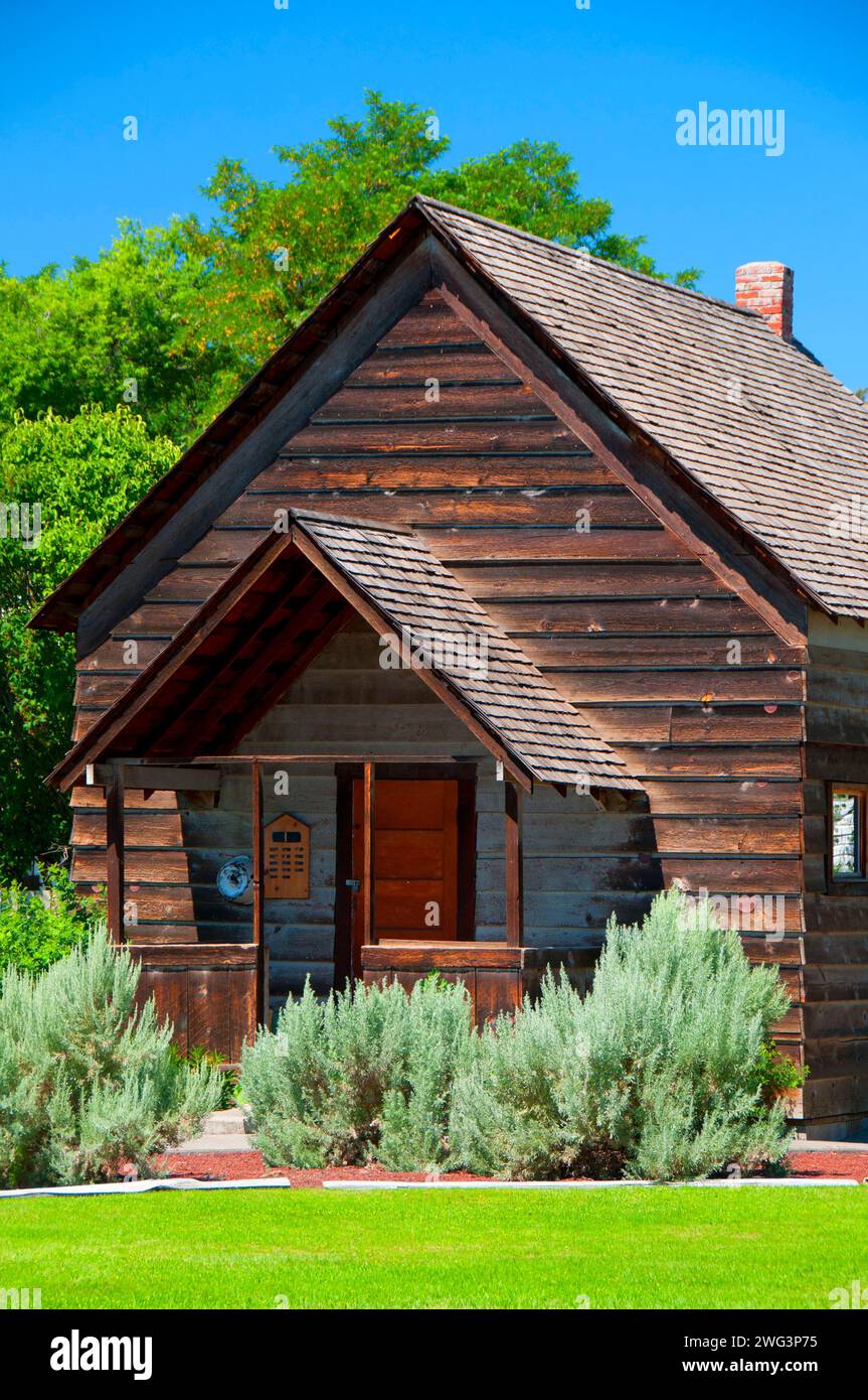 Lower Pine Creek School Interpretive Center, Fossil, Oregon Stock Photo