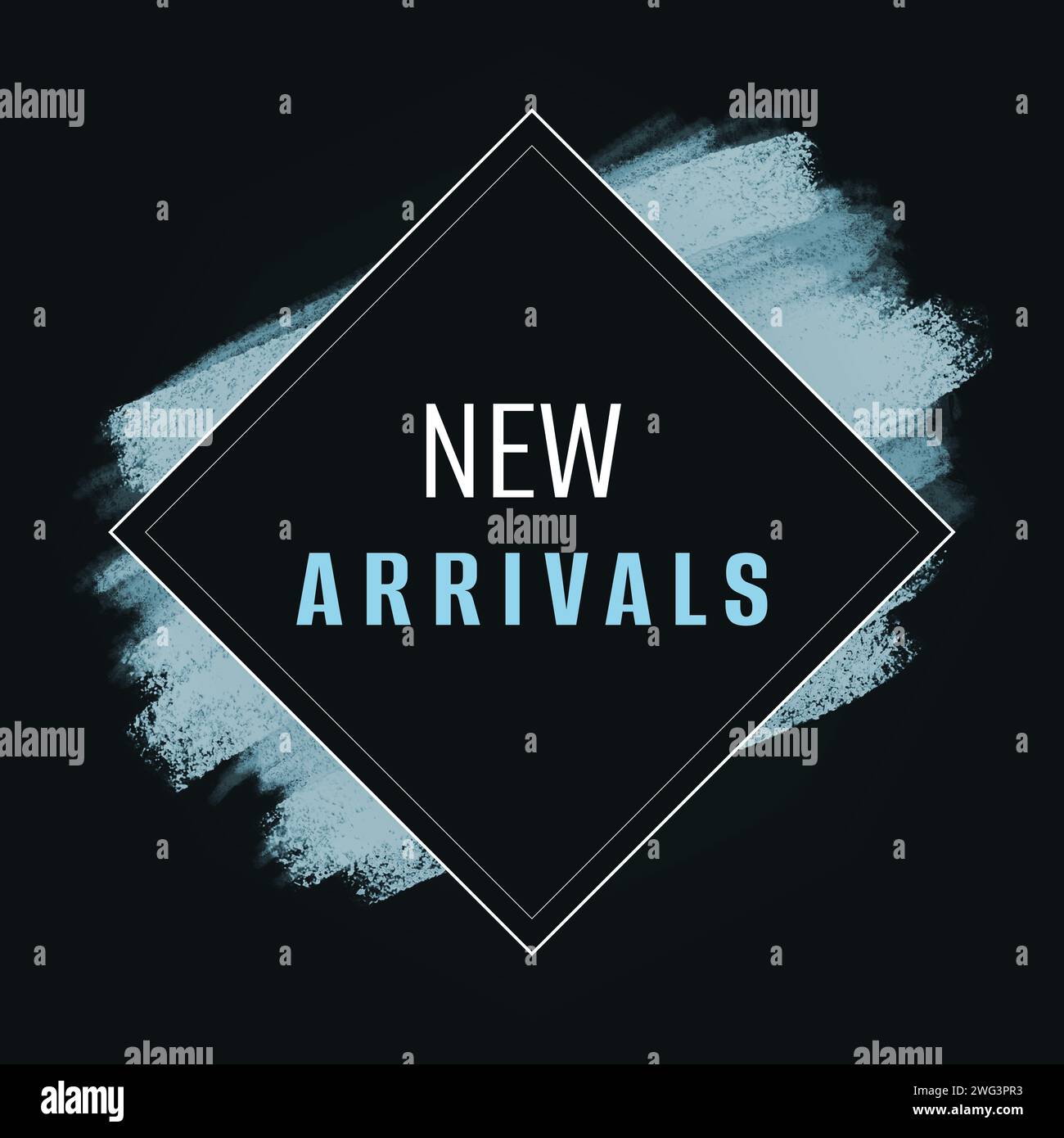 New arrivals flyer design with text on black background Stock Photo - Alamy