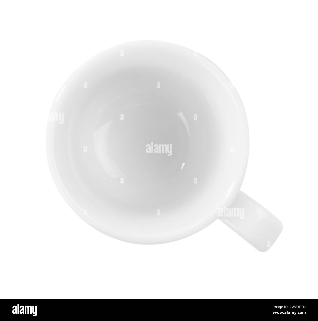 Ceramic cup isolated on white, top view Stock Photo Alamy