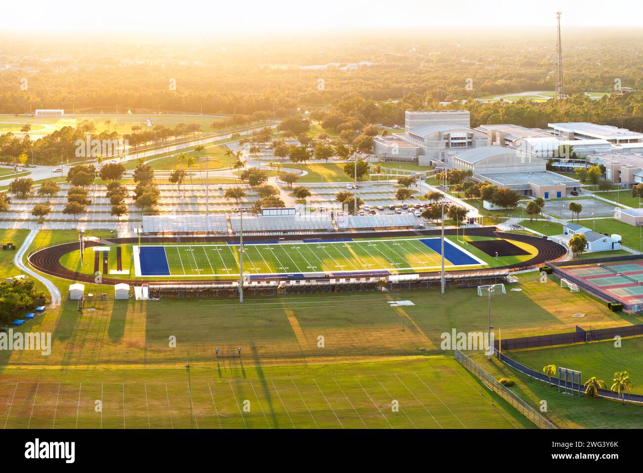 Public high school open air sports facilities in North Port, Florida
