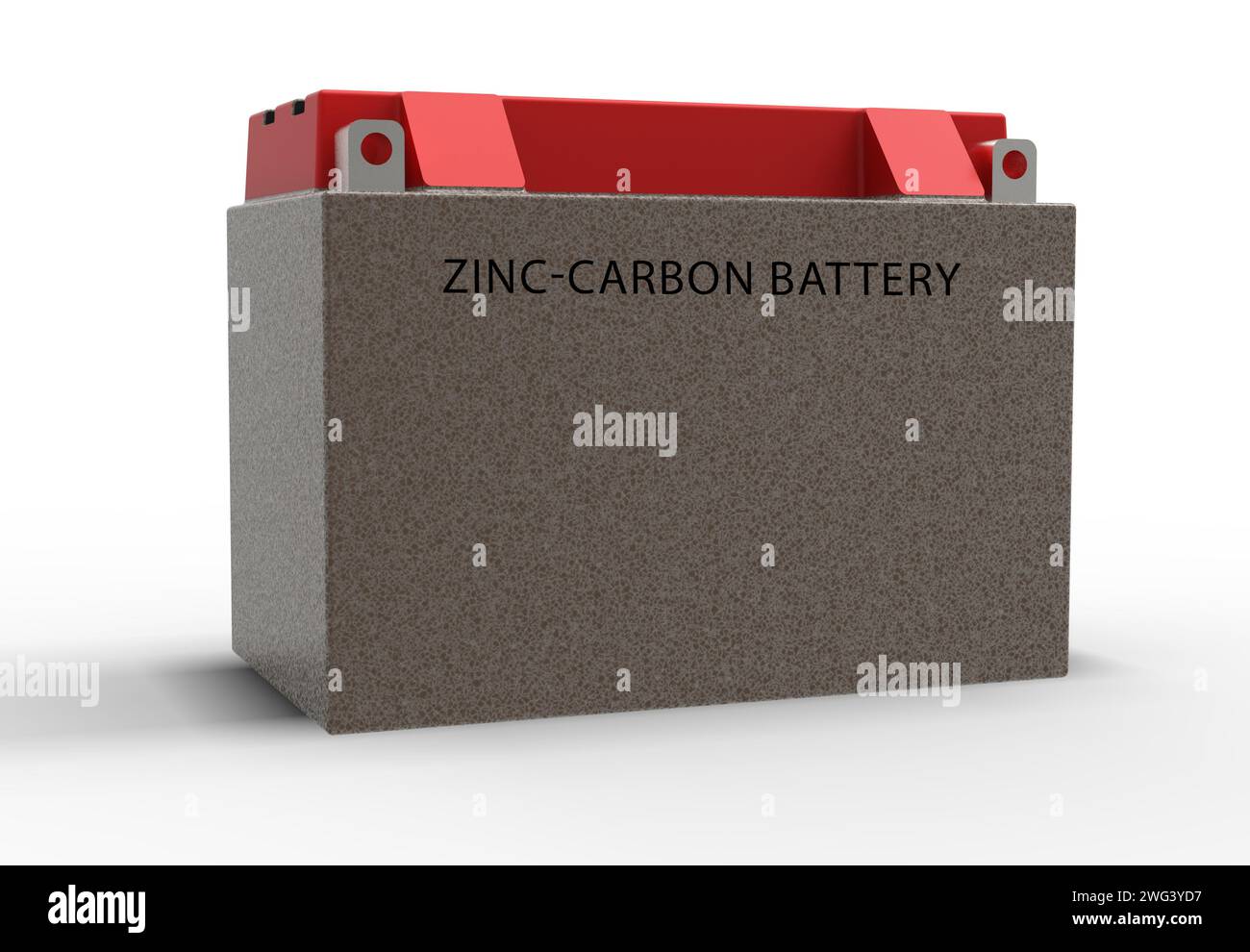 Zinc-carbon battery Stock Photo