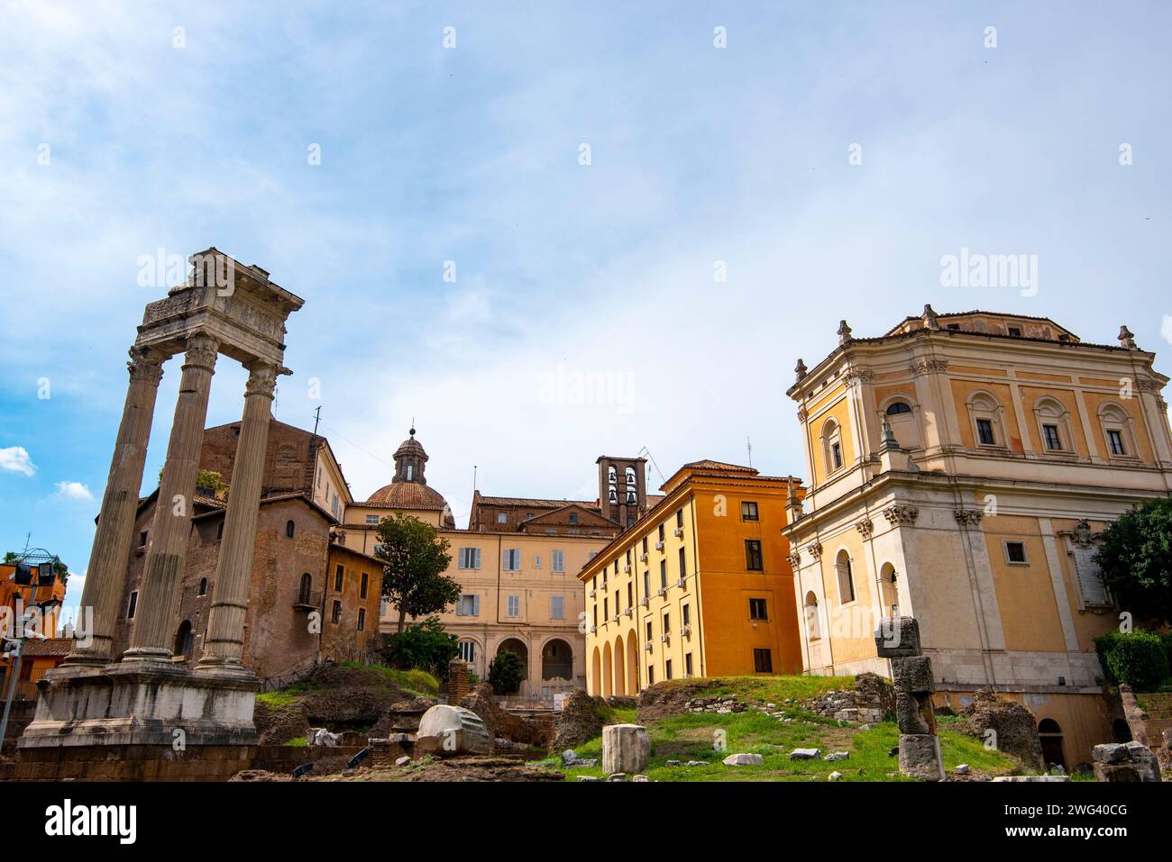 Temples of Apollo Sosiano and Bellona - Rome - Italy Stock Photo