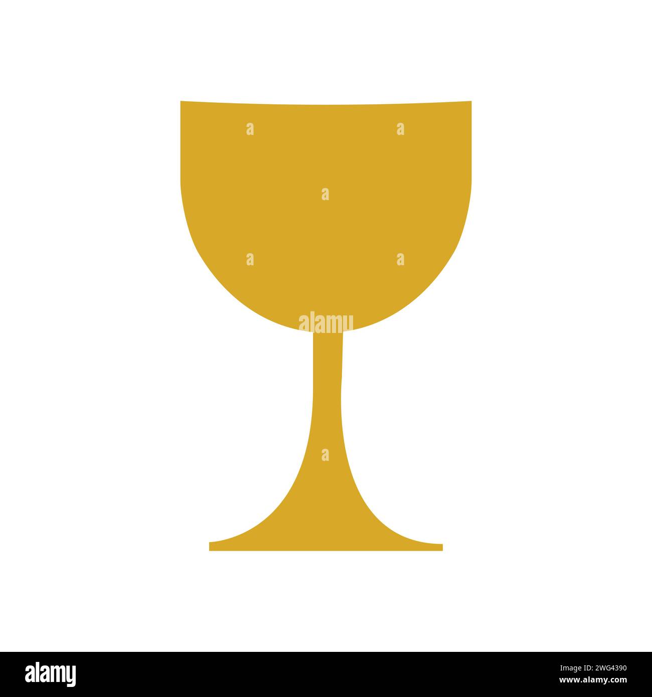 Gold Chalice Icon Vector Illustration Stock Vector