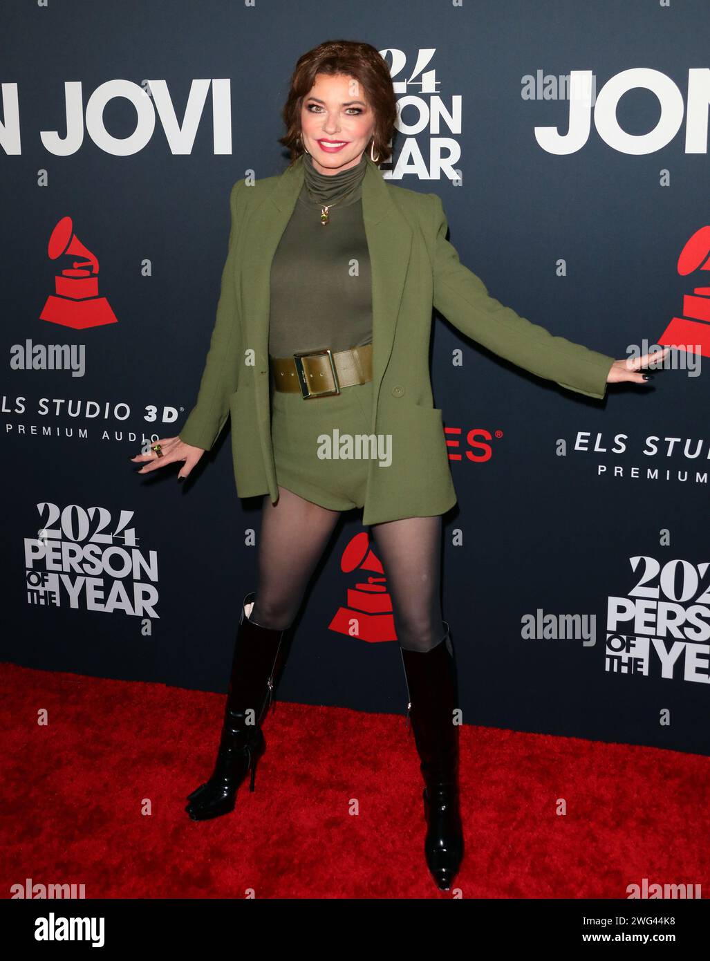 Los Angeles, USA. 02nd Feb, 2025. Shania Twain arrives at The Musicares
