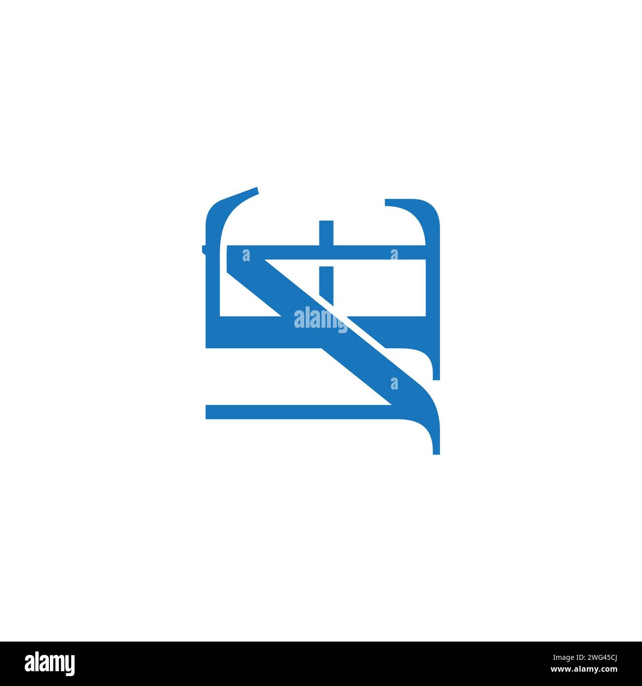 letter ws abstract linked simple logo vector Stock Vector