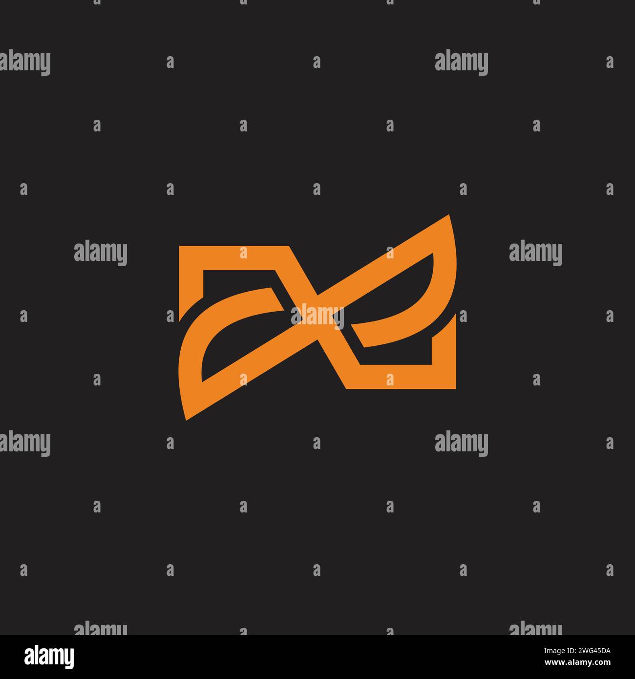 letter ae simple linked geometric linear logo vector Stock Vector