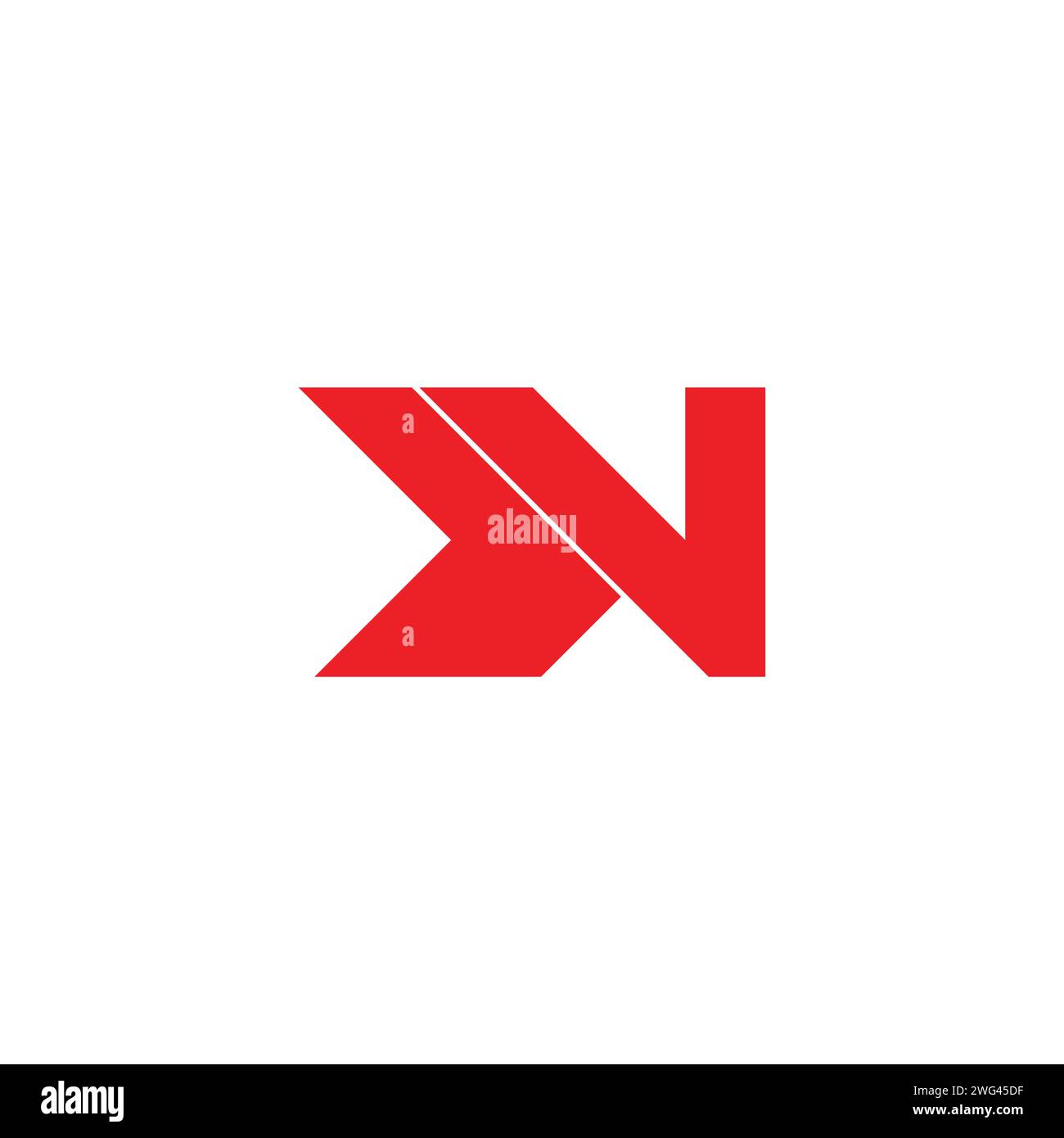 letter vn abstract arrow simple logo vector Stock Vector