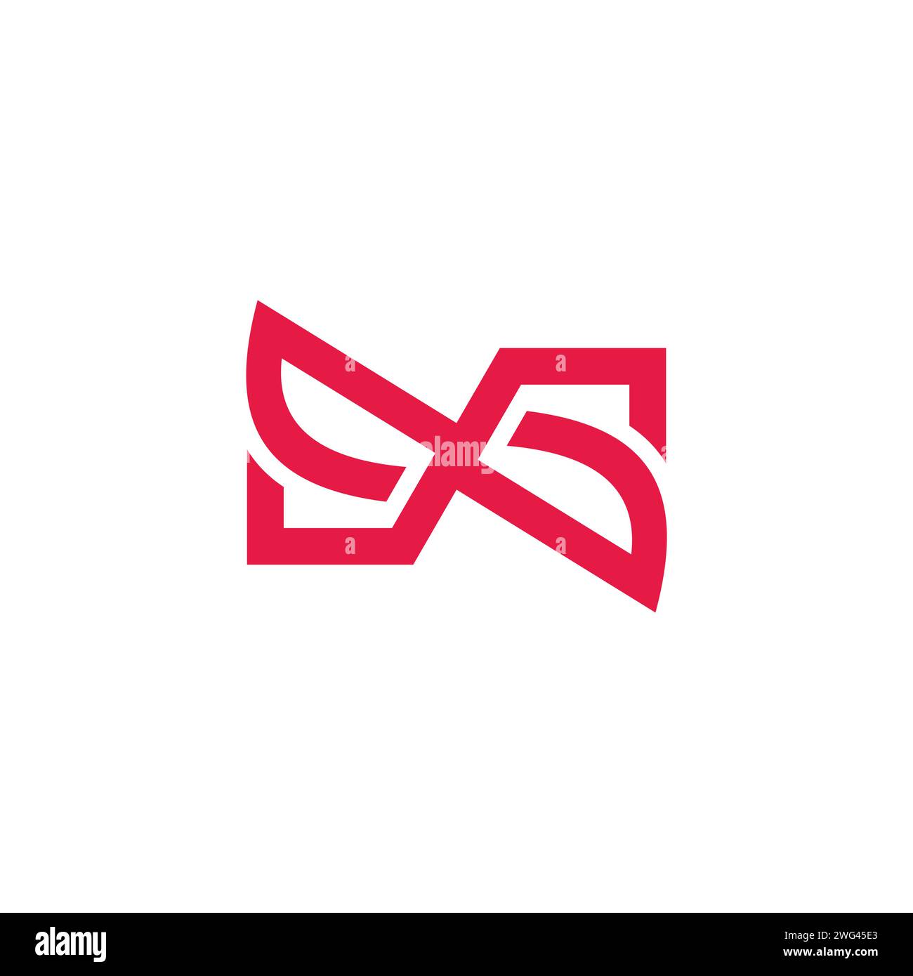 letter eg simple linked geometric linear logo vector Stock Vector