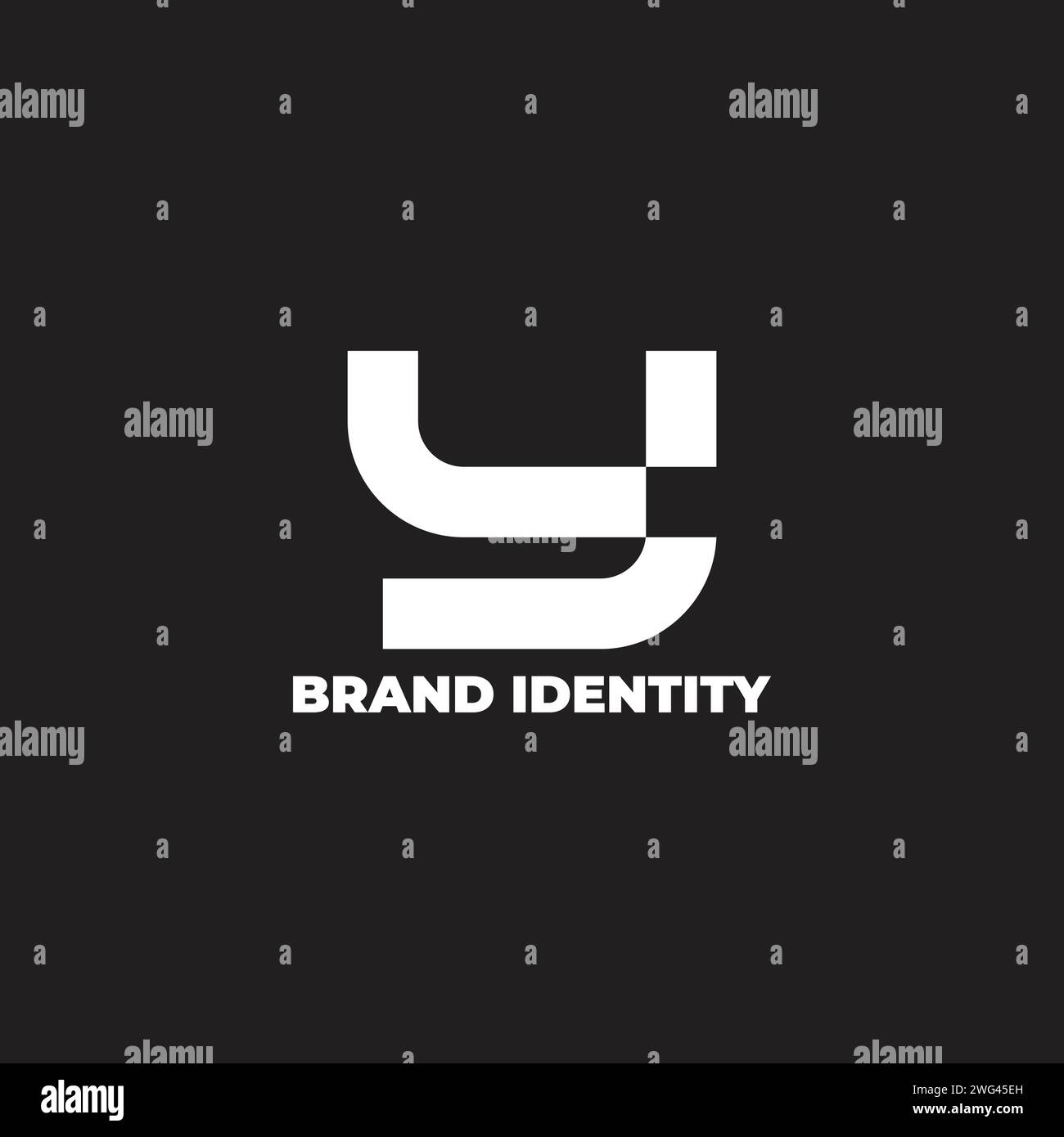 letter y motion line simple logo vector Stock Vector