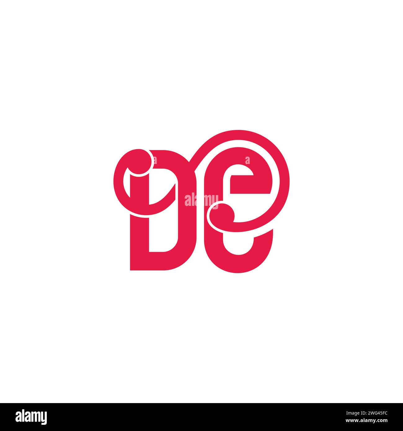 letter de elegant decoration font logo vector Stock Vector