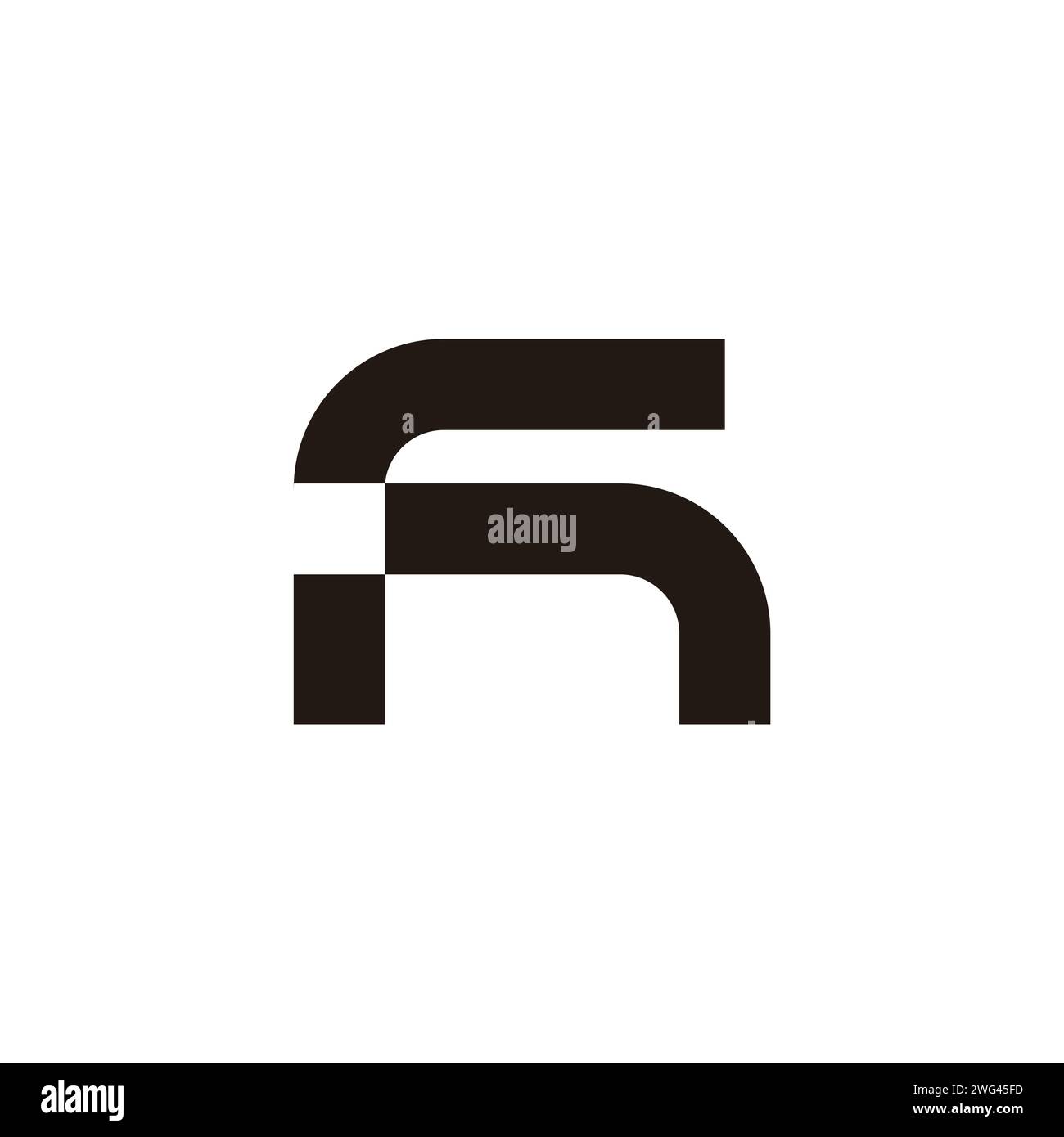 letter gh motion line simple logo vector Stock Vector