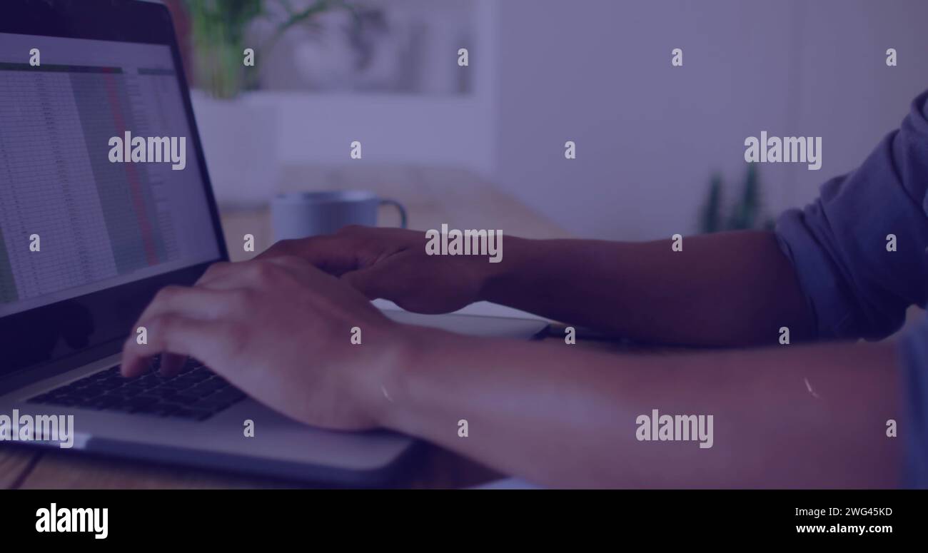 Young black african man typing hi-res stock photography and images - Alamy