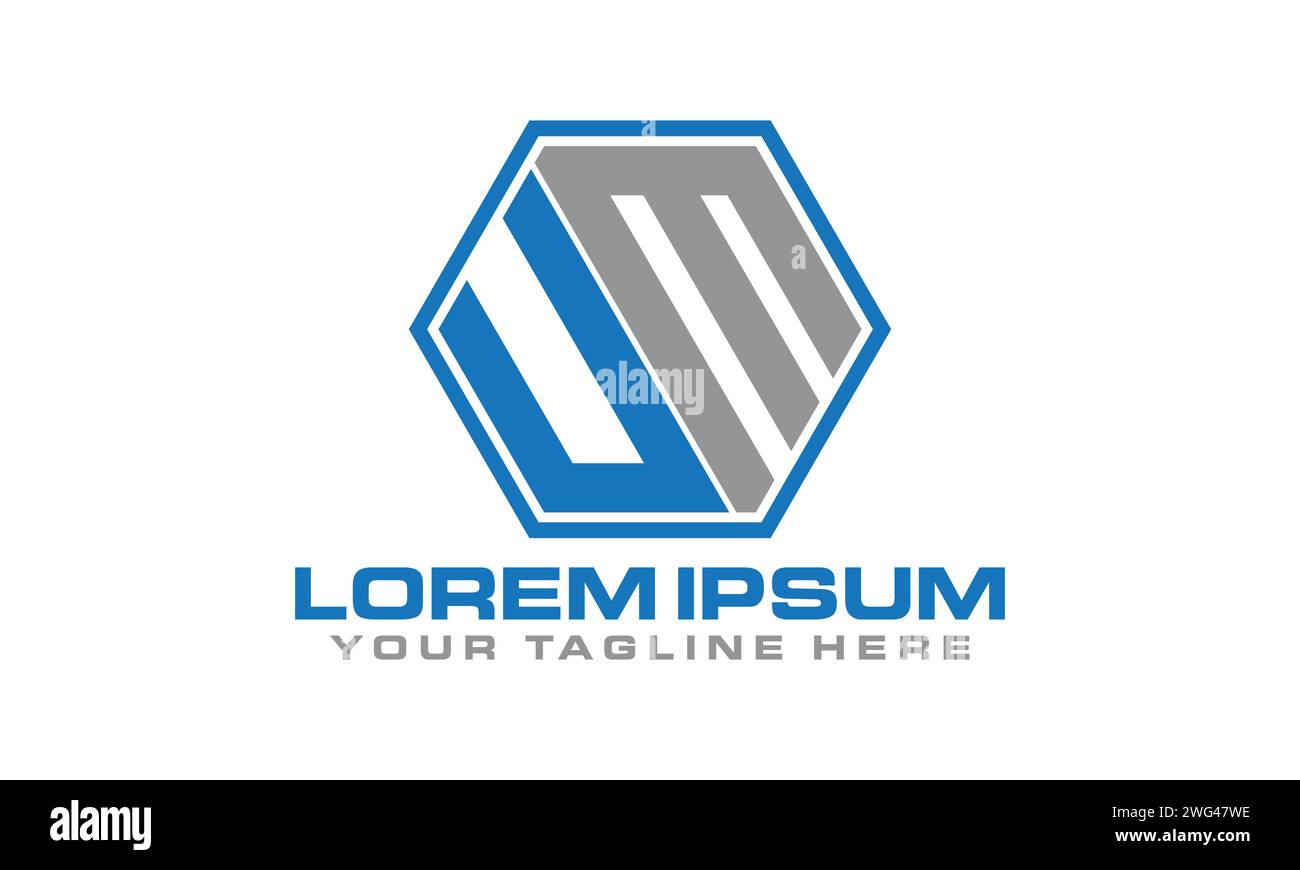 UM Letter Logo Design. Stock Vector