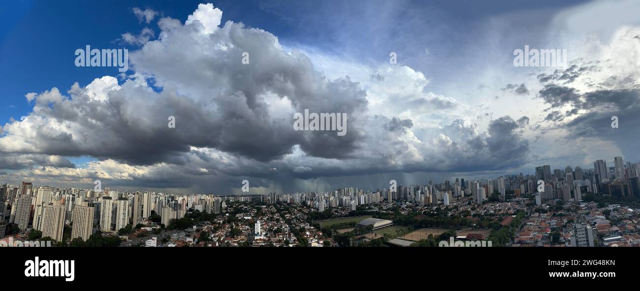 Large panoramic view of the city of Sao Paulo. Stock Photo