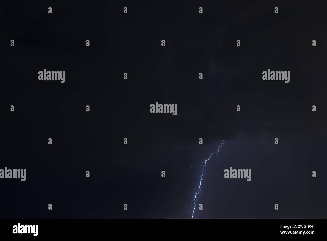 Lightning storm in night sky, nature photo Stock Photo - Alamy
