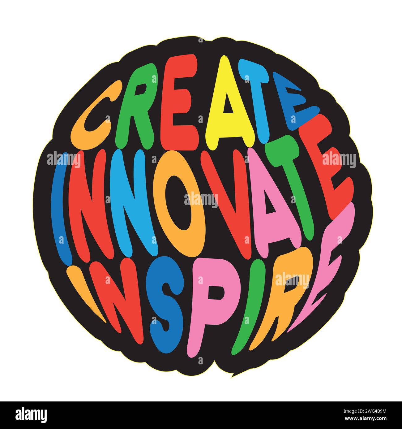 “Create, innovate, inspire” typography t shirt design, motivational ...