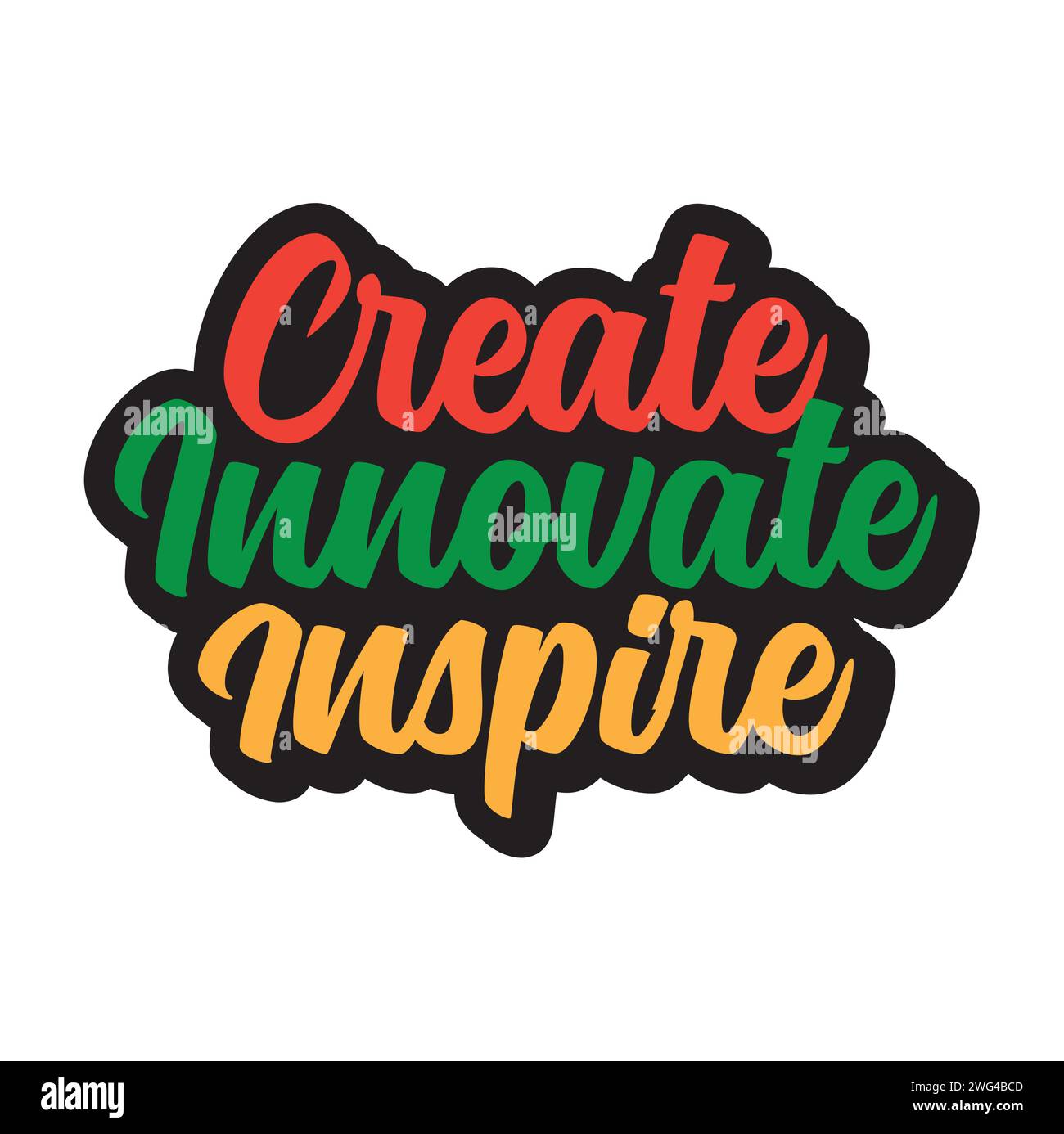 “Create, innovate, inspire” typography t shirt design, motivational ...