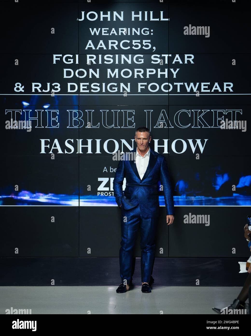 John Hill walks the runway at the 8th Annual Blue Jacket Fashion supporting  Zero Prostate Cancer