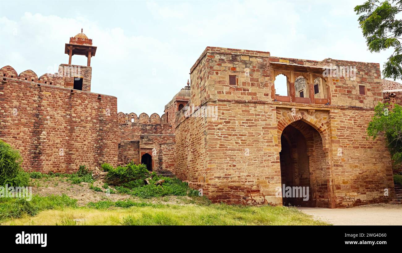 Ruin Fortress of Nagaur Fort or Ahhichatragarh Fort, Rajasthan, India. Stock Photo