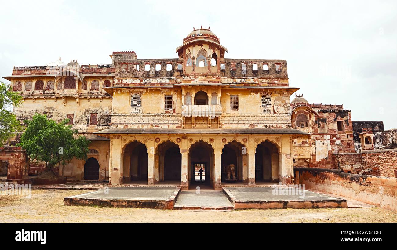 INDIA, RAJASTHAN, NAGAUR, August 2023, Main Royal Entrance of Palace, Nagaur Fort or Ahhichatragarh Fort. Stock Photo