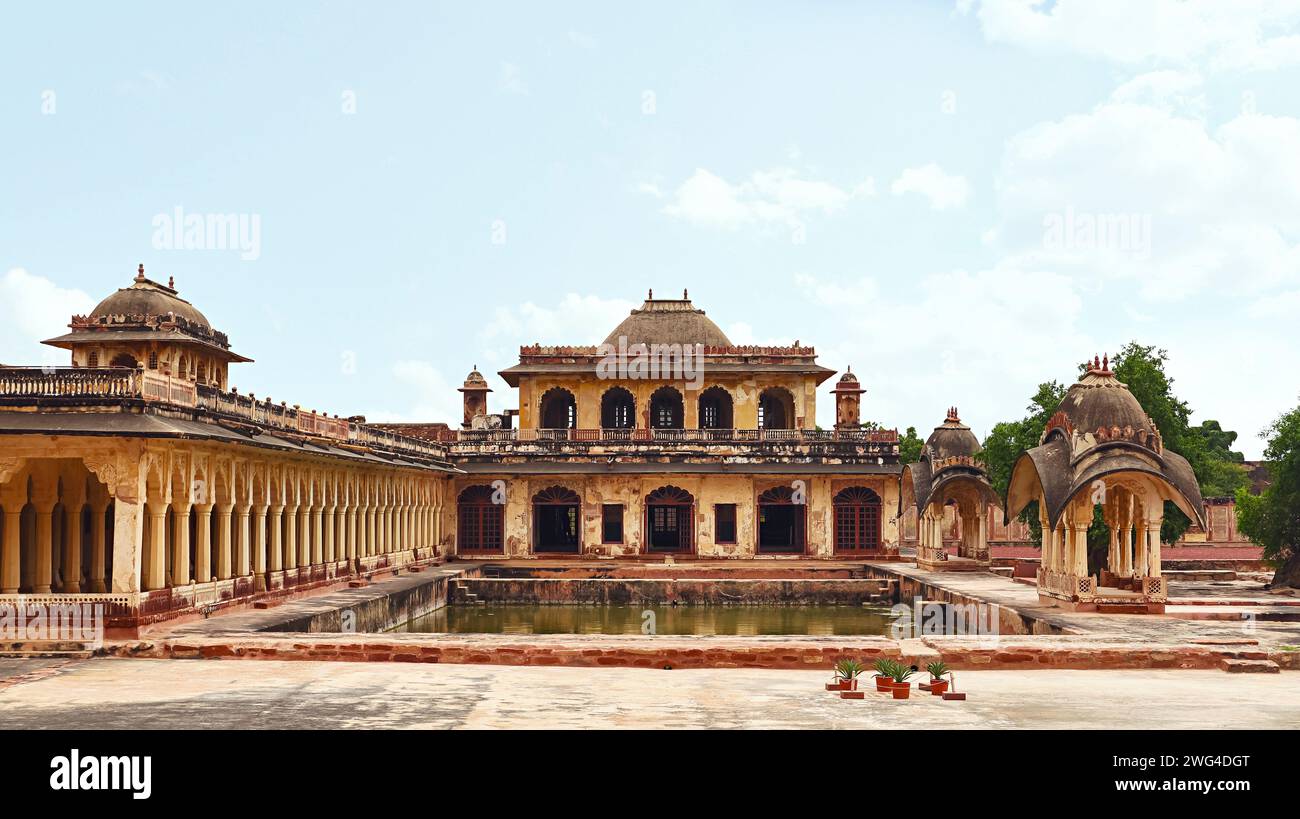 Front View of Shish Mahal, Fort Palace, Nagaur, Rajasthan, India. Stock Photo