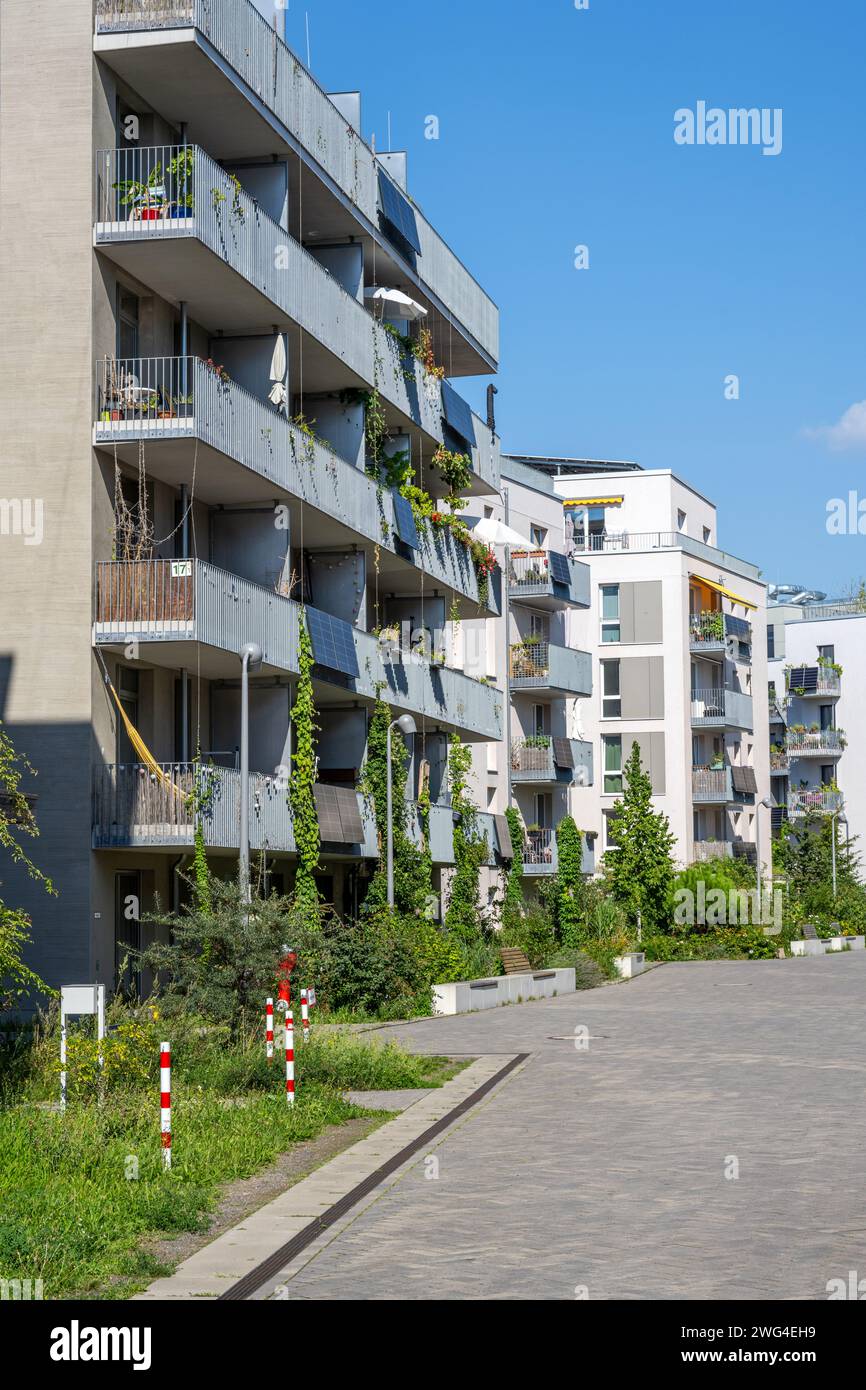 Modern apartment buildings in a development area in Berlin, Germany Stock Photo